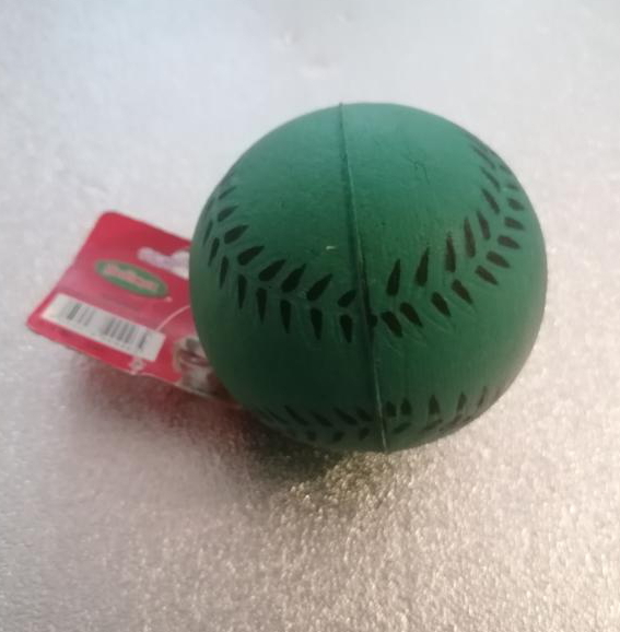 Wurfball aus Hartgummi, 100mm Ø, grün