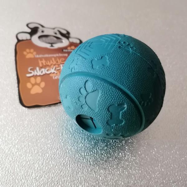 Snack-Ball aus Gummi, 80mm, blau-grün