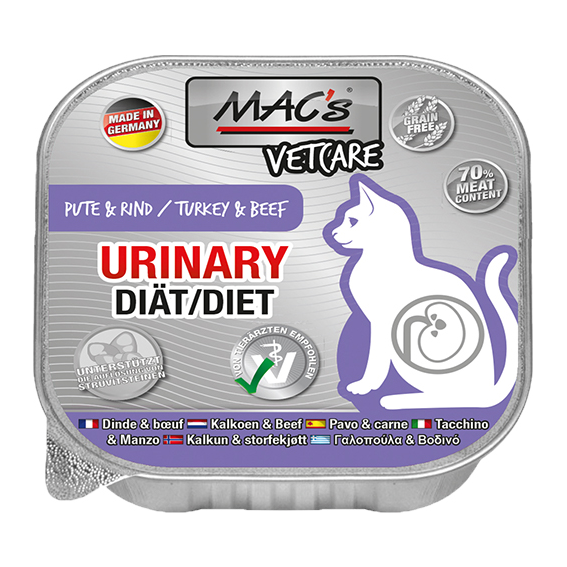 MAC`s Cat Vetcare "Urinary Pute & Rind", 100g Schale